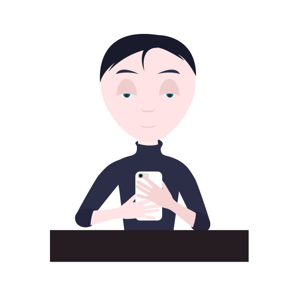 拿着智能手机的男人在餐桌上与世隔绝图片下载