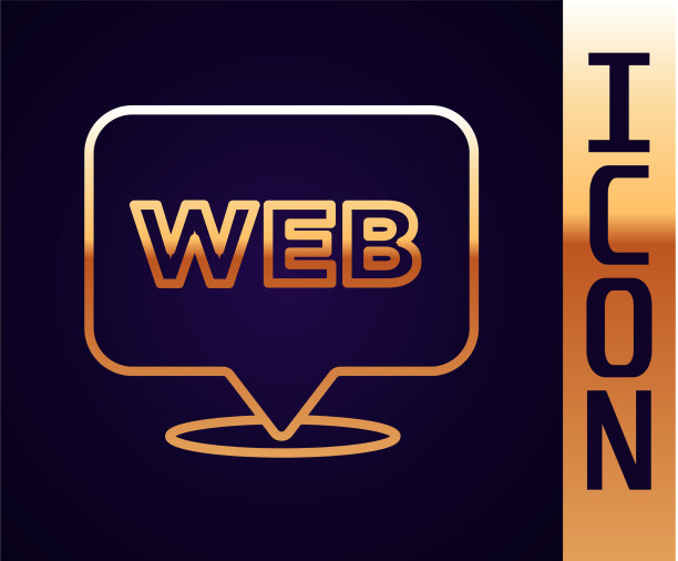 金线网页与图形设计图标隔离上图片下载