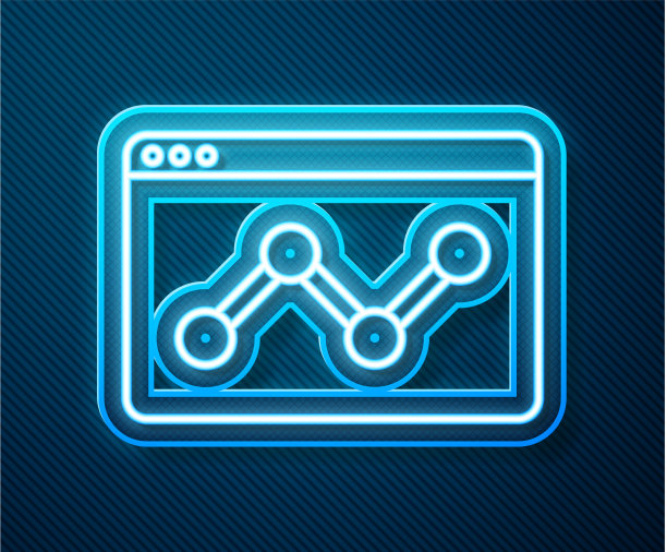 发光的霓虹线web分析信息和图片下载