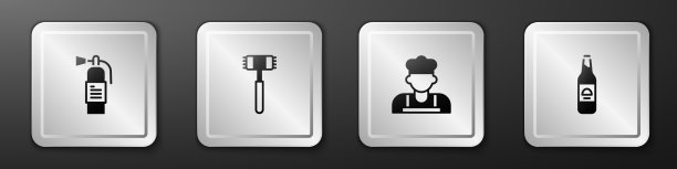 放灭火器厨房锤子厨师和图片下载