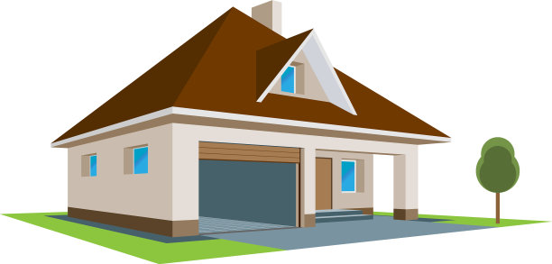 新家庭别墅3d房子图标孤立上图片下载