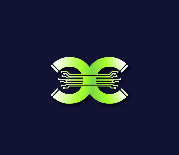 Cc字母技术数据电路标志设计图片下载