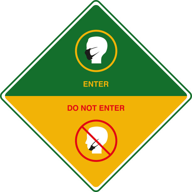 标志正确和不正确佩戴图片下载