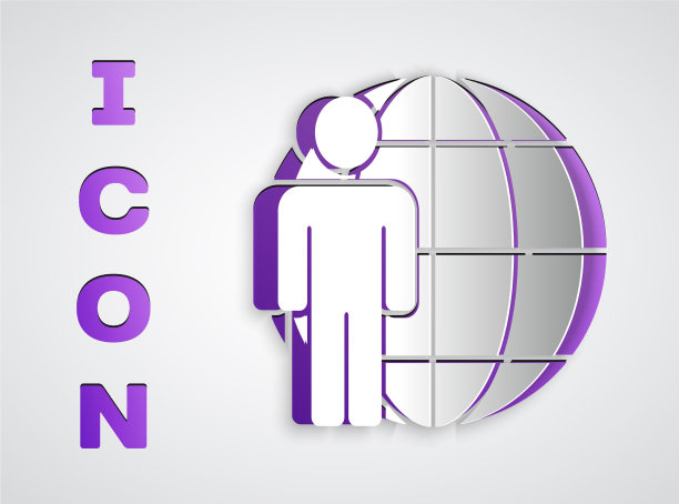 剪纸头部狩猎图标孤立在灰色图片下载