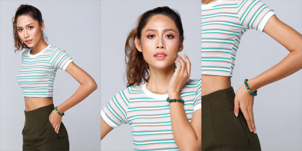 亚洲美女手上的珠石手腕图片下载