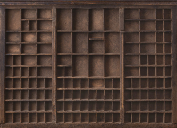 仿古木制打印机托盘图片下载