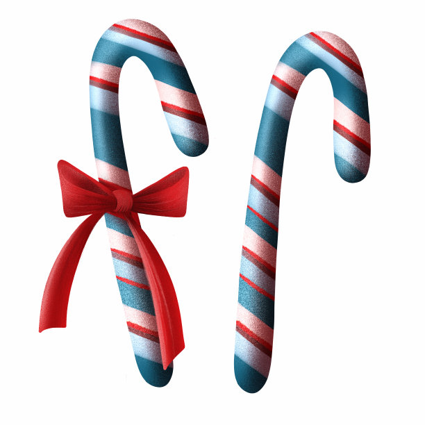 圣诞糖果手杖在一个孤立的背景图片下载