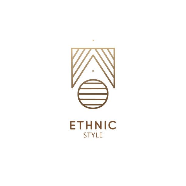 抽象的自然几何元素。广场是山的神圣象征。抽象景观的最小轮廓图标。图片下载