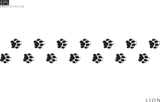 狮子爪印图片下载