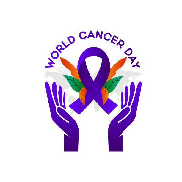 手用丝带癌与地图设计隔离图片下载