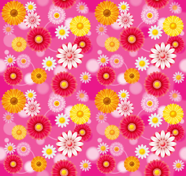 花卉墙纸图案。无缝的。图片下载