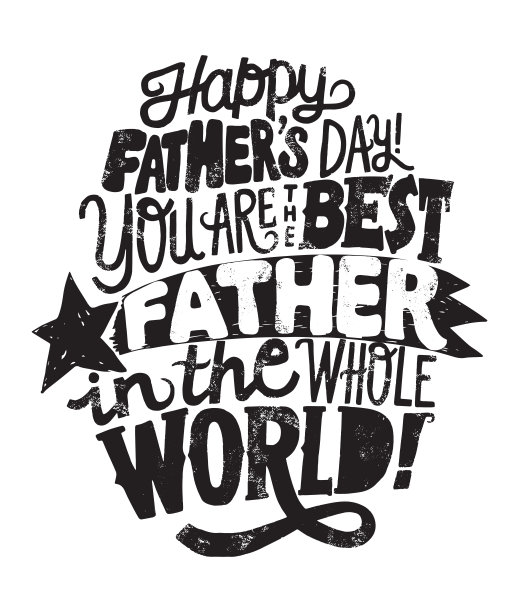 矢量插图。手写的字体。为父亲节写信。排版矢量设计的贺卡和海报。设计模板的庆祝活动。图片下载