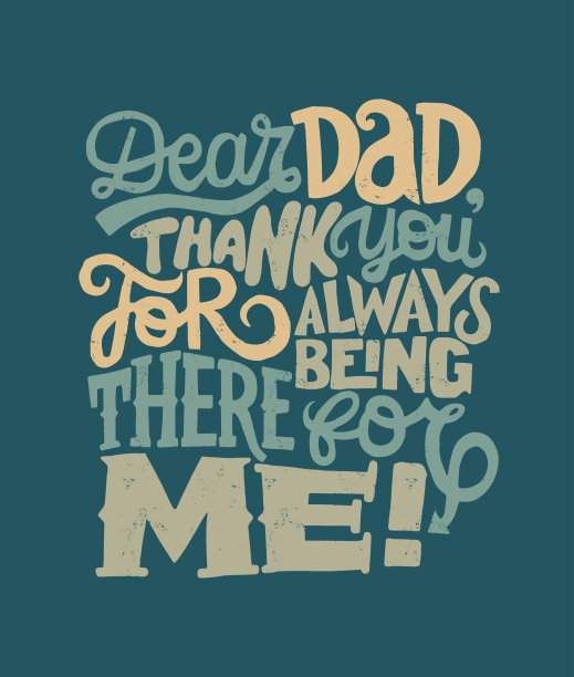 矢量插图。手写的字体。为父亲节写信。排版矢量设计的贺卡和海报。设计模板的庆祝活动。图片下载