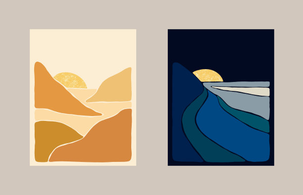 抽象波西米亚艺术景观图片下载