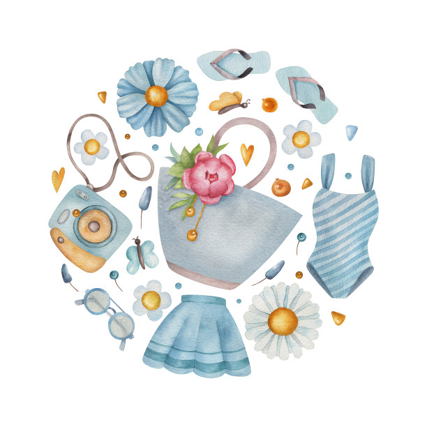 Watercolo明亮的插图图片下载