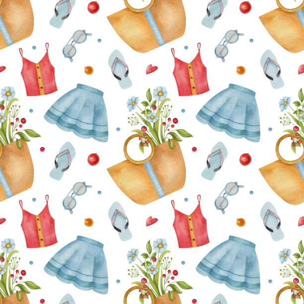 水彩无缝模式图片下载