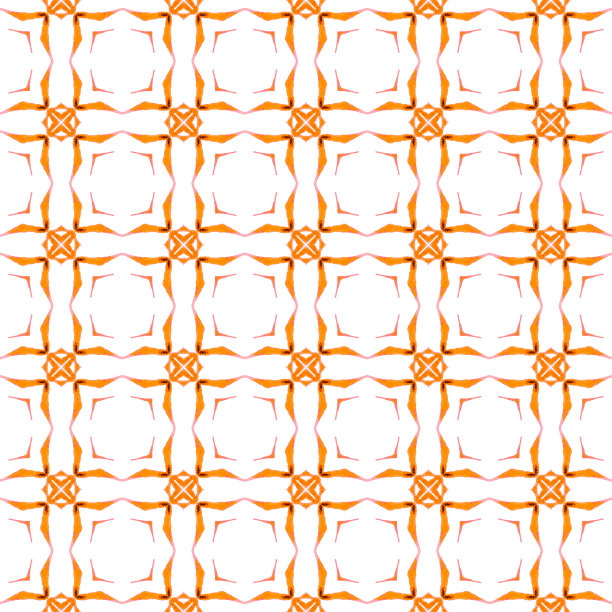 重复的条纹手绘边界。橙色图片下载