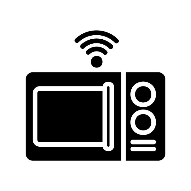 微波图标在固体风格关于互联网的图片下载