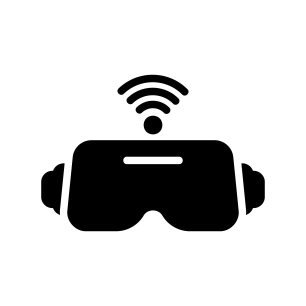 Vr眼镜图标在坚实的风格关于互联网的图片下载