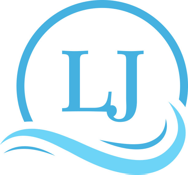 Lj字体标志设计在水波现代图片下载