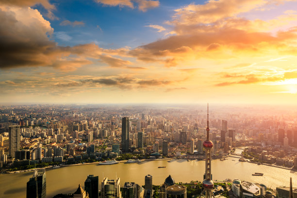 上海的城市建筑和自然风景图片下载