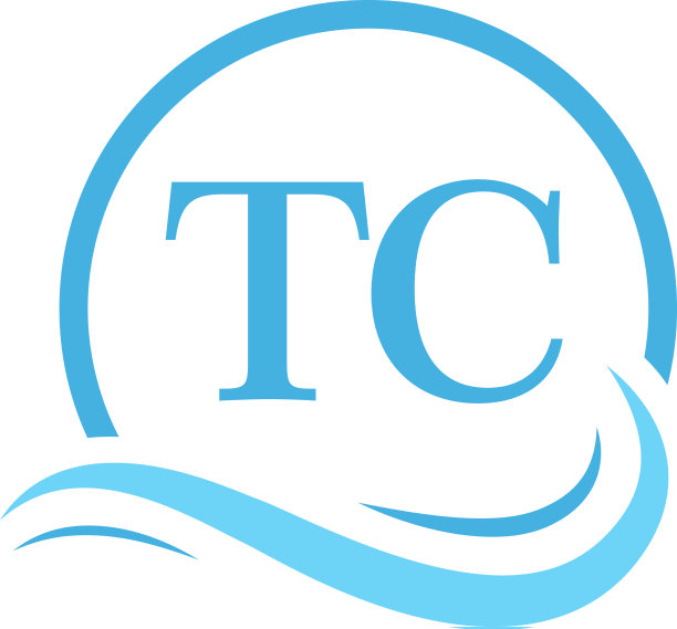 Tc刻字标志设计在水波现代图片下载