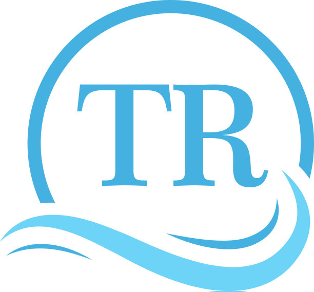 Tr字体标志设计在水波现代图片下载