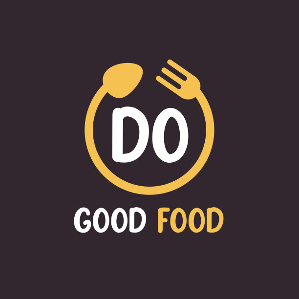 字母标志设计与餐厅的概念图片下载