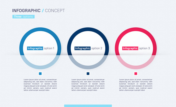 时尚矢量信息图概念模板。三个选项图片下载