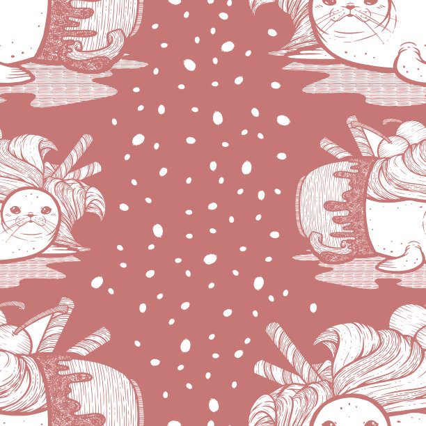 圣代密封无缝表面图案设计图片下载