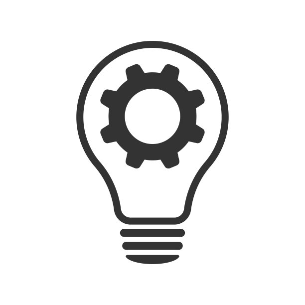 灯和齿轮-一个创新的灯和齿轮。网页设计。图片下载