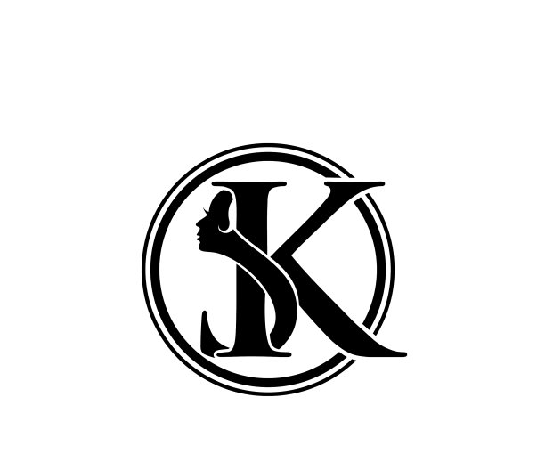 美容院美字s k标志设计剪影图片下载