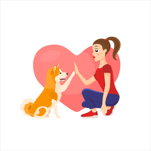 秋田犬给女孩五分图片下载