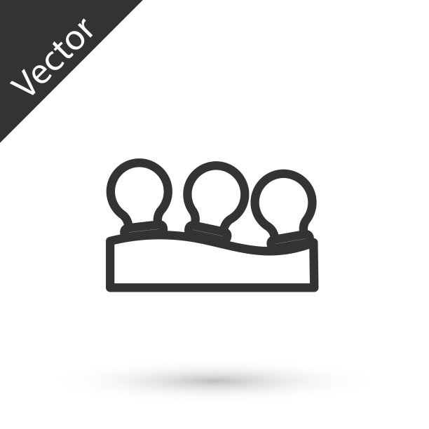 灰色线真空罐图标隔离在白色图片下载