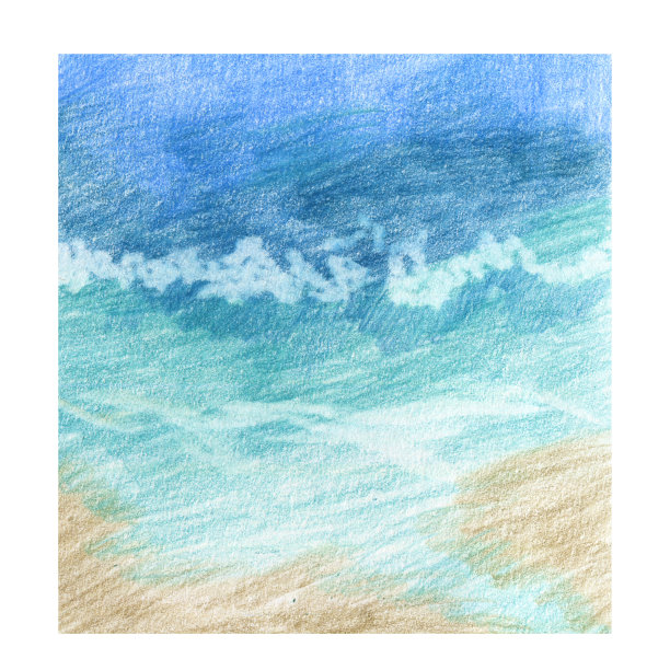 海军蓝和沙子质地的彩色铅笔。彩色背景。手绘。图片下载