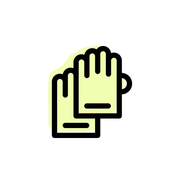 手套与颜色阴影矢量图标在洗衣集图片下载