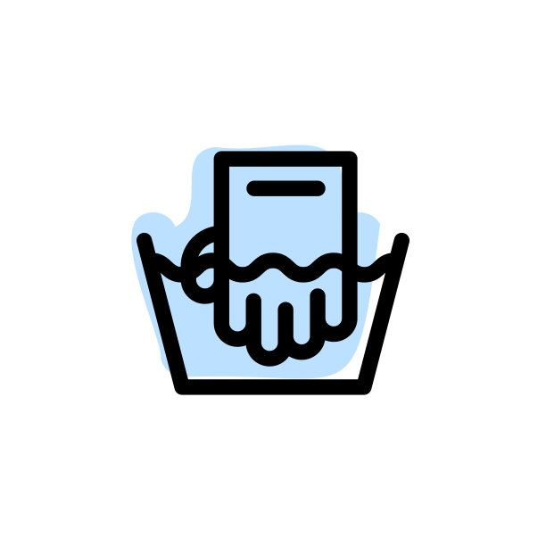 手洗与颜色阴影矢量图标在洗衣集图片下载