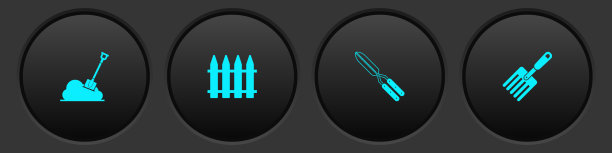 在花园栅栏中设置铲图片下载