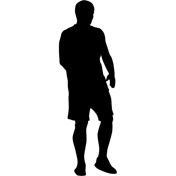 白色背景上行走的人的剪影图片下载