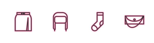 设线裙袜冬季帽子与耳瓣图片下载