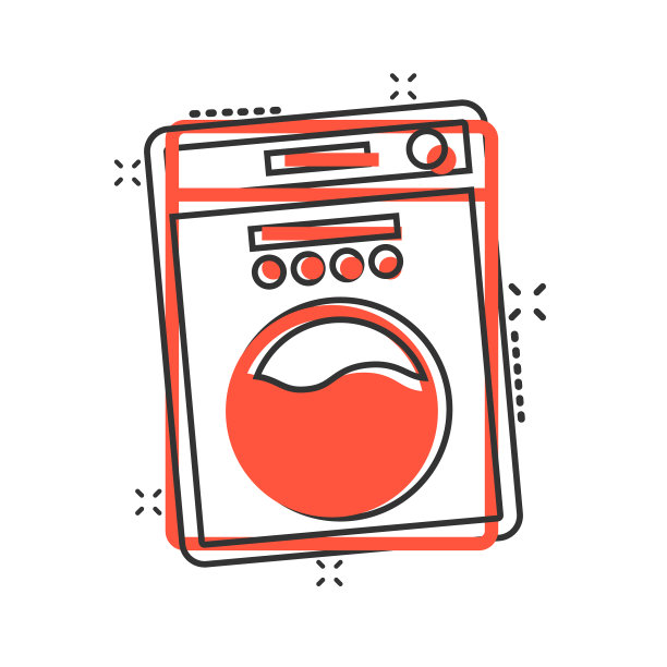 洗衣机图标在漫画风格洗衣机图片下载
