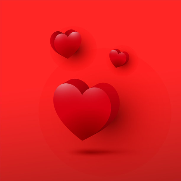 美丽的3d心情人节图标设置在一个图片下载