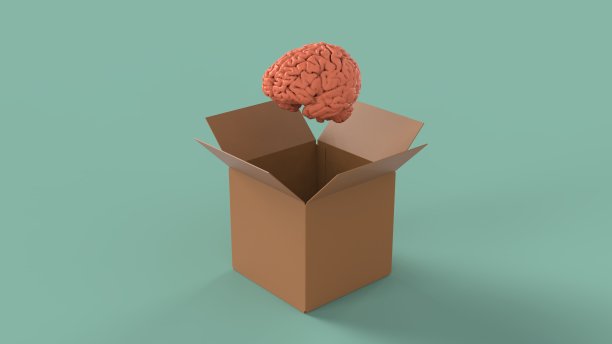 人类大脑概念创意3D图像图片下载