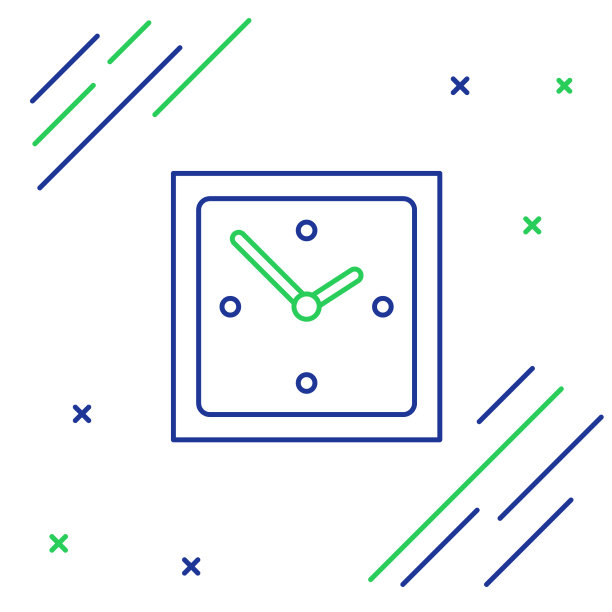 线时钟图标隔离在白色背景时间图片下载