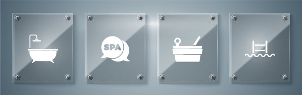 游泳池设有梯子、桑拿桶和图片下载