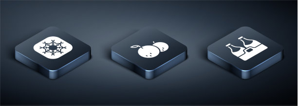 设置等距雪花香槟瓶和图片下载