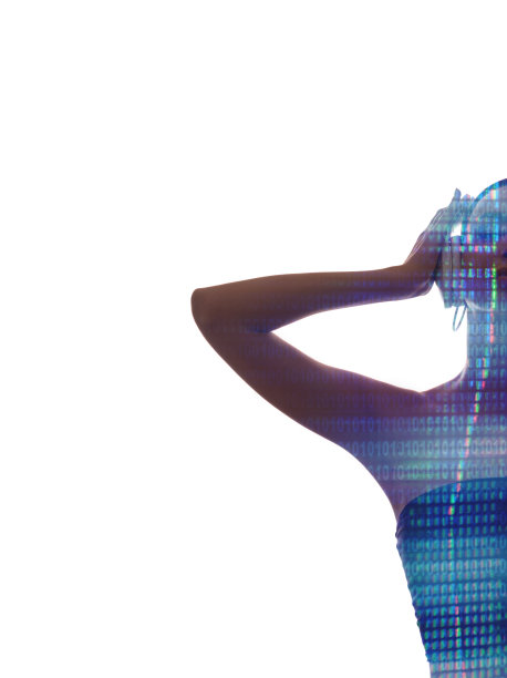 双重曝光剪影网络派对故障DJ图片下载