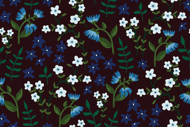 无缝图案与草甸花在旧式风格。图片下载