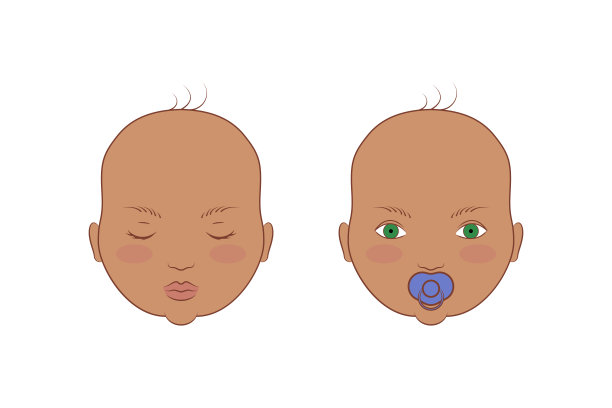 矢量插图的肖像可爱的婴儿。图片下载