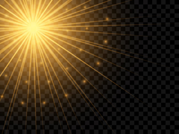 阳光在透明的背景上图片下载